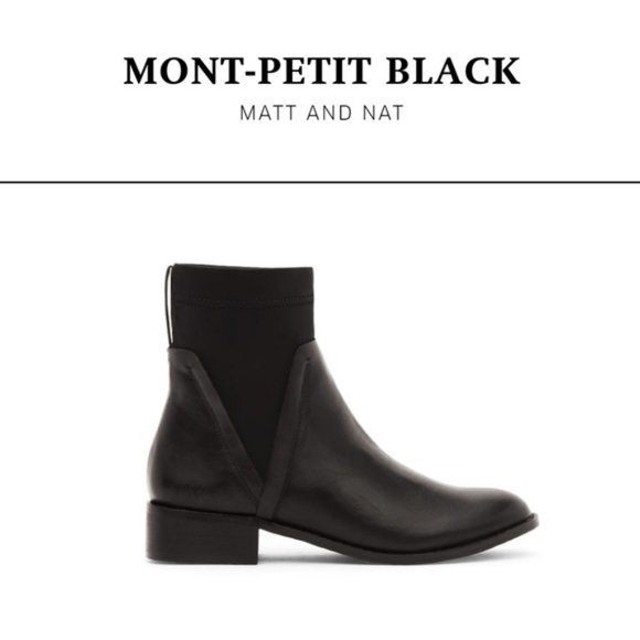 Matt & Nat Shoes - Matt & Nat Black Mont-Petit Sockboot Ankle Boots
